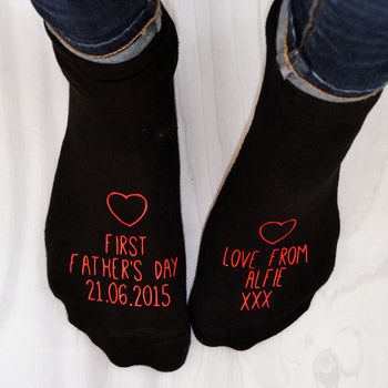First Father's Day Personalised Socks By Solesmith