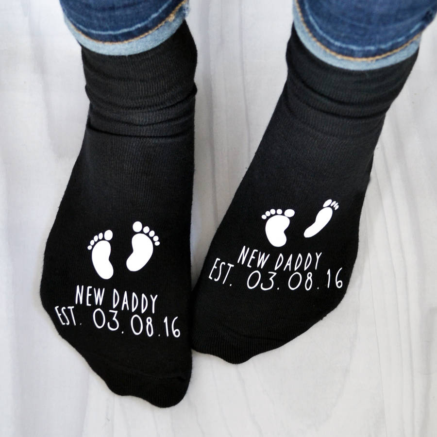 New Daddy Personalised Socks
