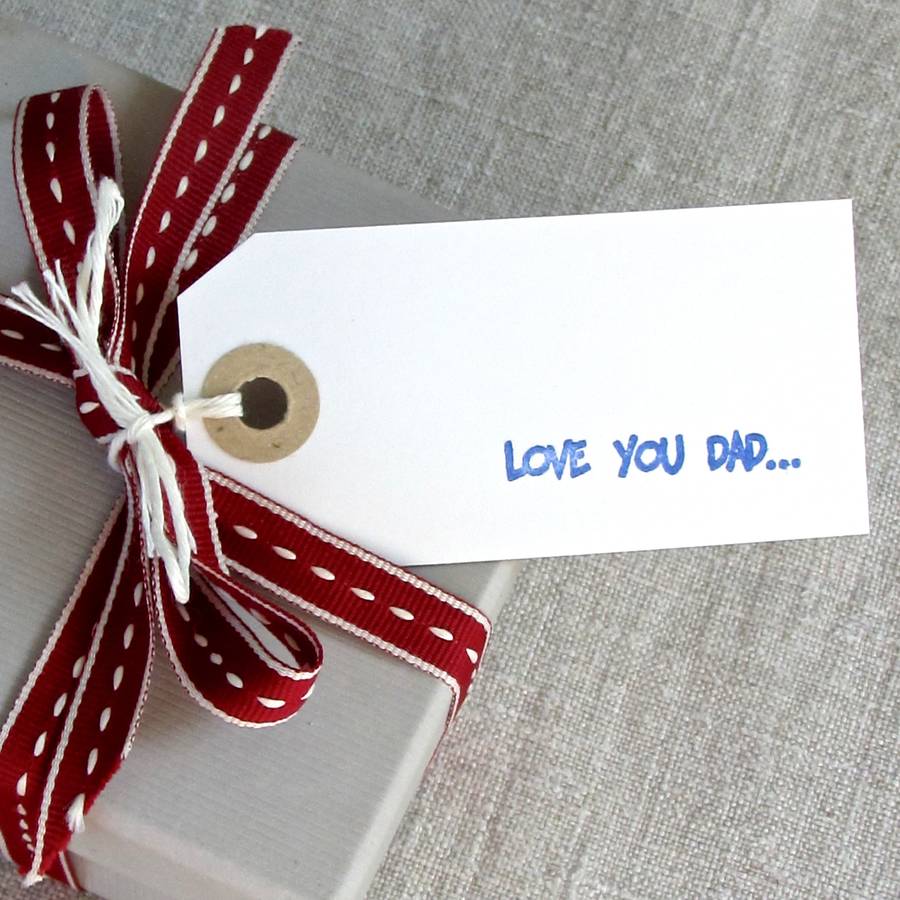 Love You Dad Handmade Gift Tag, 1 of 4