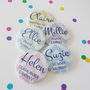 Chevron Baby Shower Personalised Badges, thumbnail 2 of 6
