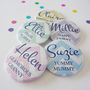 Chevron Baby Shower Personalised Badges, thumbnail 6 of 6