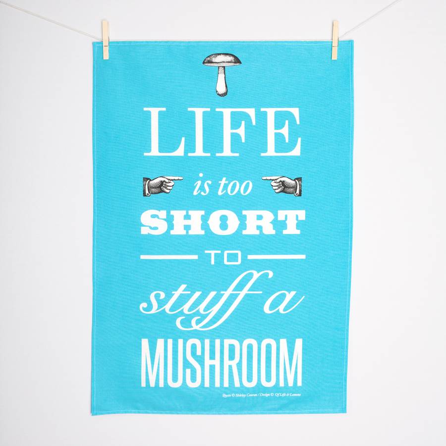 'Life Is Too Short..' Typographic Tea Towel, 1 of 6