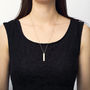 Reversible Personalised Vertical Bar Necklace, thumbnail 1 of 4