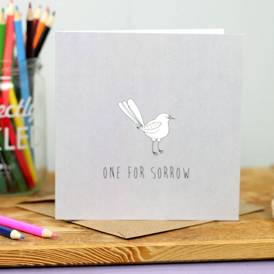 Single Magpie Card By Neon Magpie | notonthehighstreet.com