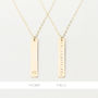 Reversible Personalised Vertical Bar Necklace, thumbnail 2 of 4