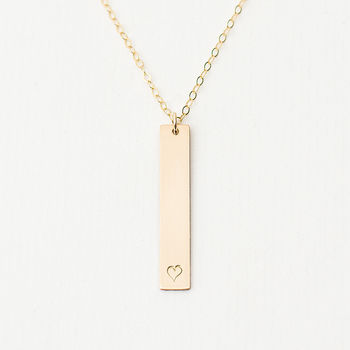 Reversible Personalised Vertical Bar Necklace, 3 of 4