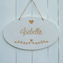 Child's Hanging Wooden Name Plaque, thumbnail 2 of 6