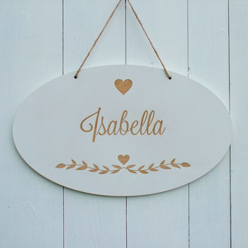 Child's Hanging Wooden Name Plaque, 2 of 6