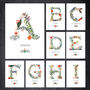 Floral Initial Letter Personalised Name Print, thumbnail 3 of 7