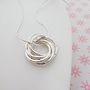 Seven Interlinked Rings Silver Necklace, thumbnail 5 of 6
