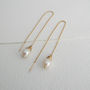 Freshwater Pearl Ear Threads, thumbnail 4 of 6