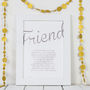 Friend Personalised Print With Friendship Poem, thumbnail 7 of 7