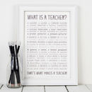 Personalised Teacher Print With Teacher Poem By Bespoke Verse ...