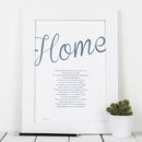 Personalised Home Print With Home Poem By Bespoke Verse ...