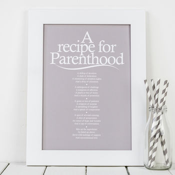 Personalised Parent Print With Parenthood Poem, 3 of 7