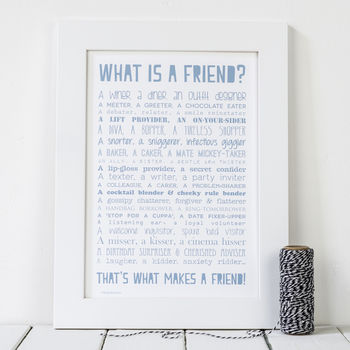 Personalised Friend Print With Friend Poem, 3 of 9