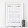 Personalised Friend Print With Friend Poem, thumbnail 2 of 9