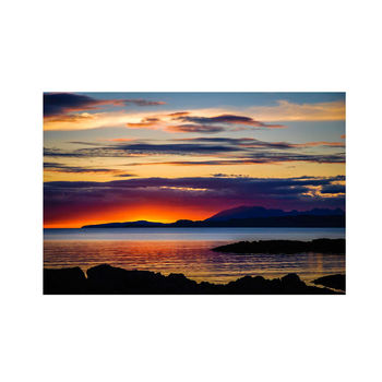 Sunset Over Skye Framed And Mounted L.E. Print, 2 of 2