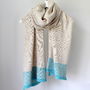 Knitted Shawl/Scarf In Linen/Seafoam, thumbnail 6 of 6