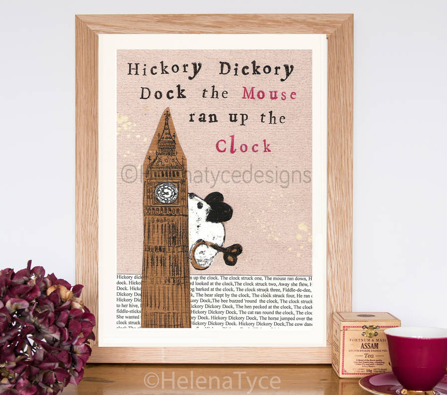 Hickory Dickory Dock Big Ben Art Print By Helena Tyce Designs