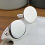 Personalised Round Silver Cufflinks, thumbnail 1 of 6