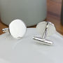 Personalised Round Silver Cufflinks, thumbnail 2 of 6