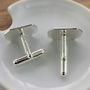 Silver Stepped Lozenge Cufflinks, thumbnail 2 of 7