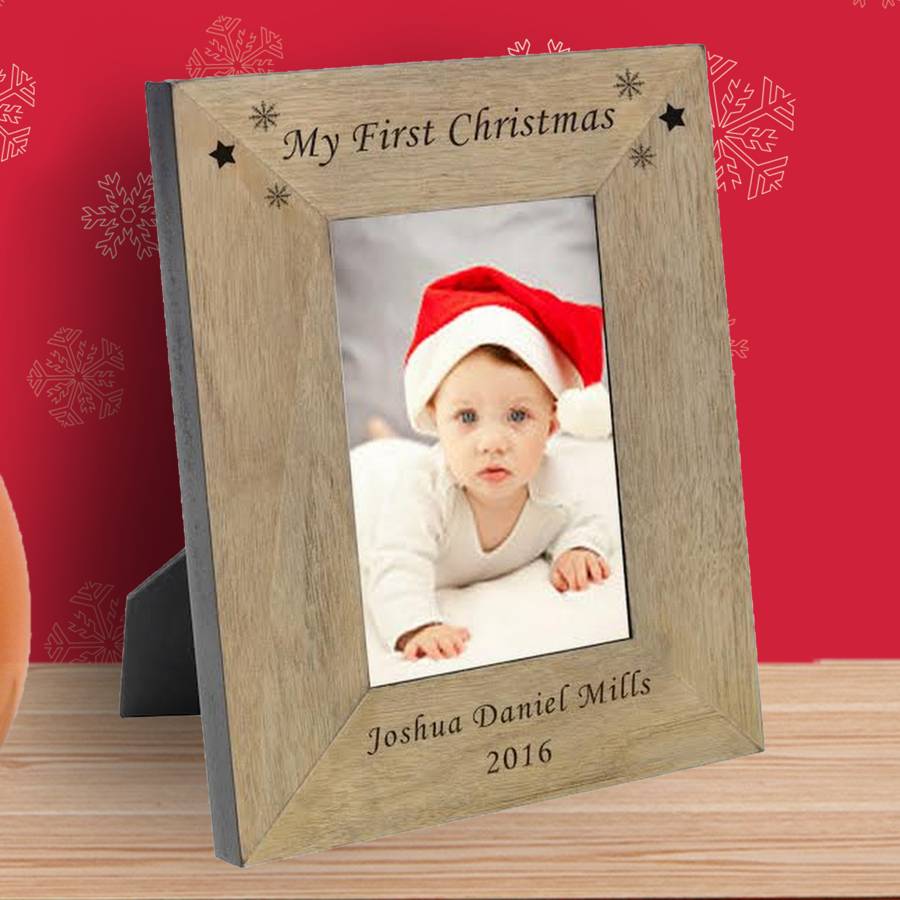 My First Christmas Personalised Picture Frame By Chalk And Cheese