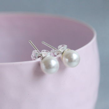 Swarovski Pearl Stud Earrings, 9 of 12