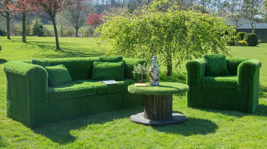 artificial grass garden sofa by artificial landscapes ...