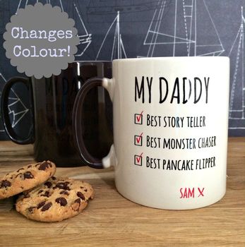 Secret Colour Changing Personalised 'My Daddy' Mug, 2 of 7