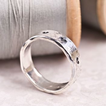 Happily Ever After Handmade Silver Band, 2 of 4