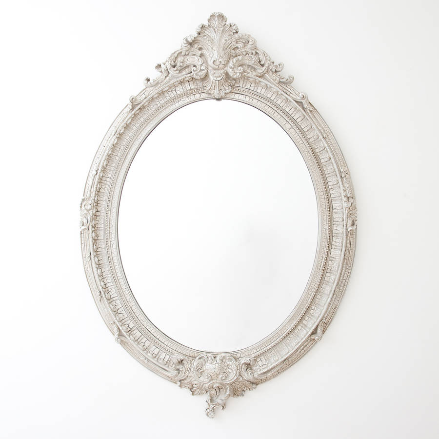 opulent antiqued ivory oval mirror by decorative mirrors online