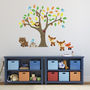 Autumn Tree With Woodland Animals Wall Sticker, thumbnail 3 of 3