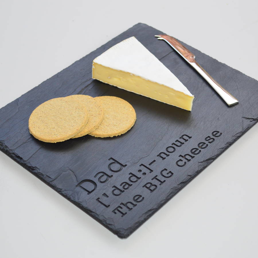 cheesy dad definition slate cheese board by winning works