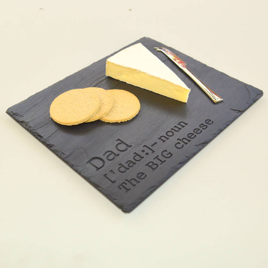 Cheesy Dad Definition Slate Cheese Board By Winning Works