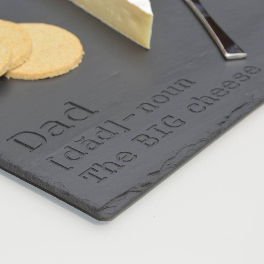 Cheesy Dad Definition Slate Cheese Board By Winning Works