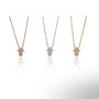 Small Hand Necklace Rose Or Gold Plated 925 Silver, thumbnail 7 of 10