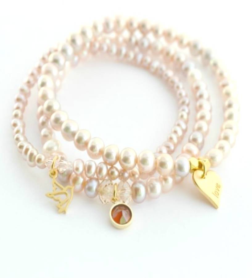 Pearl Love Heart Bracelet By PS With Love | notonthehighstreet.com