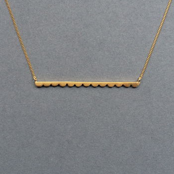 Scalloped Bar Necklace, 2 of 8