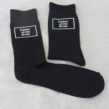 Father Of The Bride Wedding Socks By Chapel Cards