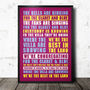 Aston Villa Football Song Lyrics Chant Poster By Magik Moments ...