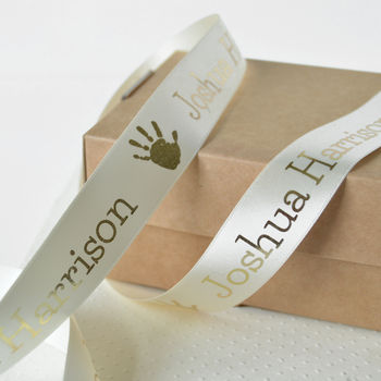 New Baby 25mm Personalised Printed Ribbon, 4 of 9