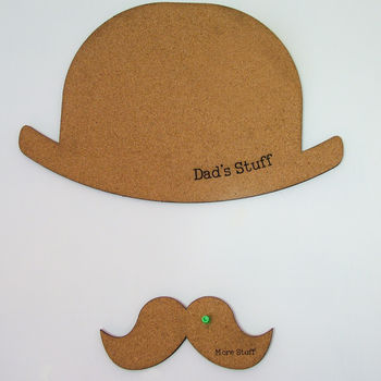 Hat And Moustache Personalised Cork Pinboard, 3 of 6
