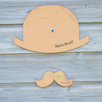 Hat And Moustache Personalised Cork Pinboard, 5 of 6