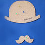 Hat And Moustache Personalised Cork Pinboard, thumbnail 6 of 6