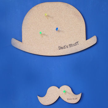 Hat And Moustache Personalised Cork Pinboard, 6 of 6