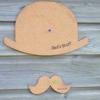 Hat And Moustache Personalised Cork Pinboard, 4 of 6
