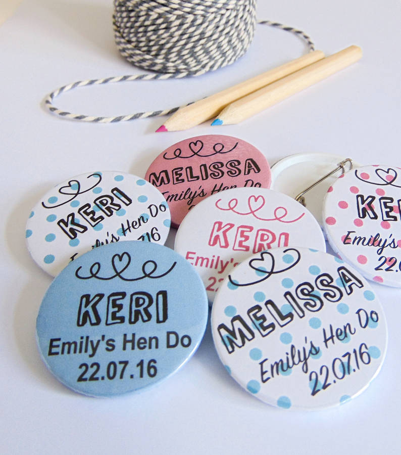 Hen Party Badges /Personalised Hen Party Gift, 1 of 9