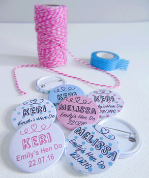 Hen Party Badges /Personalised Hen Party Gift, 3 of 9
